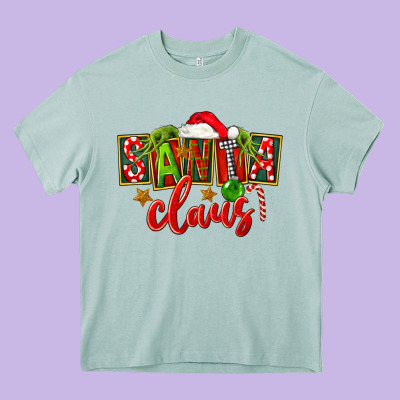 Christmas Santa Claus Heavy Core Tee Designed By Fadigitalartstudio