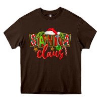 Chocolate Brown Christmas santa claus Heavy Core Tee - FaDigitalArtStudio