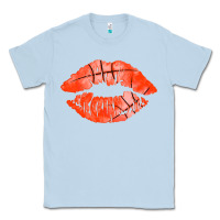 Dusty Blue basketball lips Classic Tee - AdoDesignShop