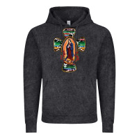 Vintage Black Our Lady Of Guadalupe Cross Vintage Hoodie - RanaPortraitStore