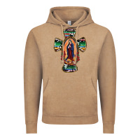 Vintage Coffee Our Lady Of Guadalupe Cross Vintage Hoodie - RanaPortraitStore