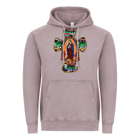 Vintage Zinc Our Lady Of Guadalupe Cross Vintage Hoodie - RanaPortraitStore