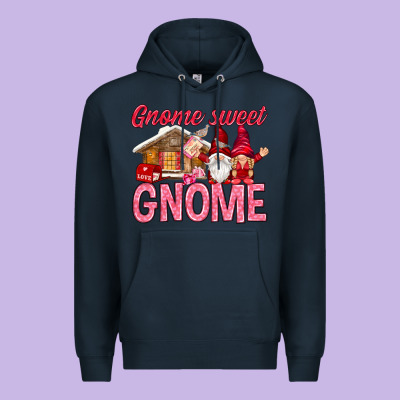 Gnome Sweet Gnome Valentine's Day Premium Hoodie Designed By Howdyjamesfarm