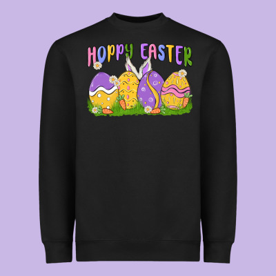 Hoppy Easter Heavyweight Sweatshirt Designed By Maliassmallbusiness