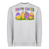 Heather Grey hoppy easter Heavyweight Sweatshirt - MaliasSmallBusiness