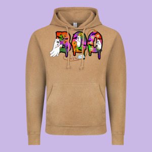 Halloween Boo Vintage Hoodie Designed By Adodesignshop