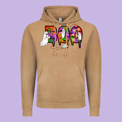 Halloween Boo Vintage Hoodie Designed By Adodesignshop