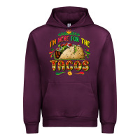 Mauve Wine I'm here for the tacos Urban Hoodie - FaDigitalArtStudio