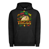 Pigment Black I'm here for the tacos Urban Hoodie - FaDigitalArtStudio