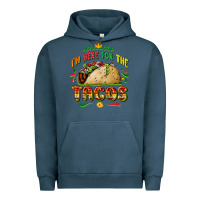 Pigment Midnight Navy I'm here for the tacos Urban Hoodie - FaDigitalArtStudio