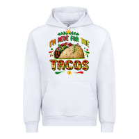 White I'm here for the tacos Urban Hoodie - FaDigitalArtStudio