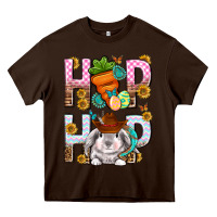 Chocolate Brown Western Hip hop Bunny Heavy Core Tee - Neo Western