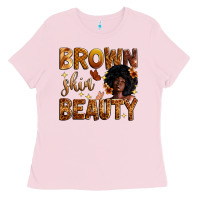 Bubblegum Pink brown skin beauty Ladies Tee - Zillion Design Studio