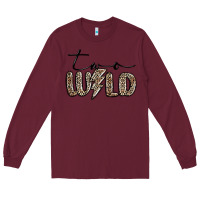 Burgundy two wild Long Sleeve Tee - MaliasSmallBusiness