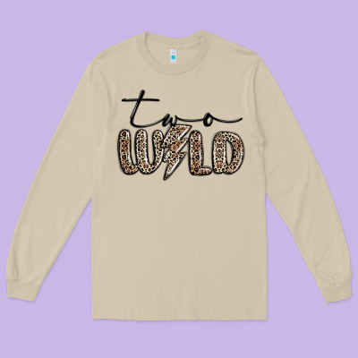 Two Wild Long Sleeve Tee Designed By Maliassmallbusiness