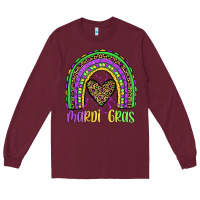 Burgundy mardi gras rainbow Long Sleeve Tee - JahusDesignShop
