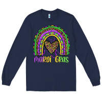Navy mardi gras rainbow Long Sleeve Tee - JahusDesignShop