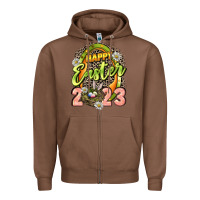 Chestnut Happy Easter 2023 Zipper Hoodie - LillyAllenDesigns