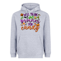 Heather Grey Will Trade Brother for Candy Heavyweight Hoodie - texasbilliewilder