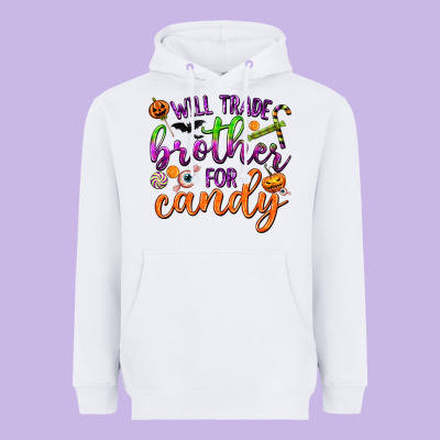 Will Trade Brother For Candy Heavyweight Hoodie Designed By Texasbilliewilder