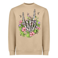 Mushroom skeleton flowers Heavyweight Sweatshirt - MaliasSmallBusiness