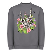 Storm skeleton flowers Heavyweight Sweatshirt - MaliasSmallBusiness