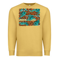 Antique Gold Leopard and Aztec Background Western Premium Sweatshirt - texasbilliewilder