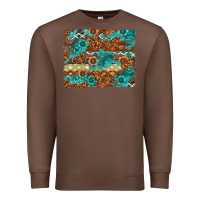 Chestnut Leopard and Aztec Background Western Premium Sweatshirt - texasbilliewilder