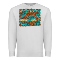 Dove Grey Leopard and Aztec Background Western Premium Sweatshirt - texasbilliewilder