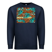 Navy Leopard and Aztec Background Western Premium Sweatshirt - texasbilliewilder