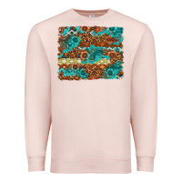 Pale Pink Leopard and Aztec Background Western Premium Sweatshirt - texasbilliewilder