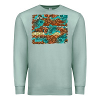 Seafoam Leopard and Aztec Background Western Premium Sweatshirt - texasbilliewilder