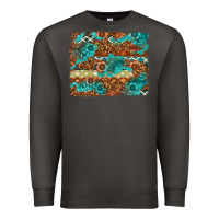 Smoke Leopard and Aztec Background Western Premium Sweatshirt - texasbilliewilder
