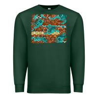 Sports Green Leopard and Aztec Background Western Premium Sweatshirt - texasbilliewilder