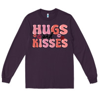 Plum hugs and kisses Long Sleeve Tee - MaliasSmallBusiness