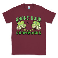 Burgundy shake your shamrocks Classic Tee - MaliasSmallBusiness