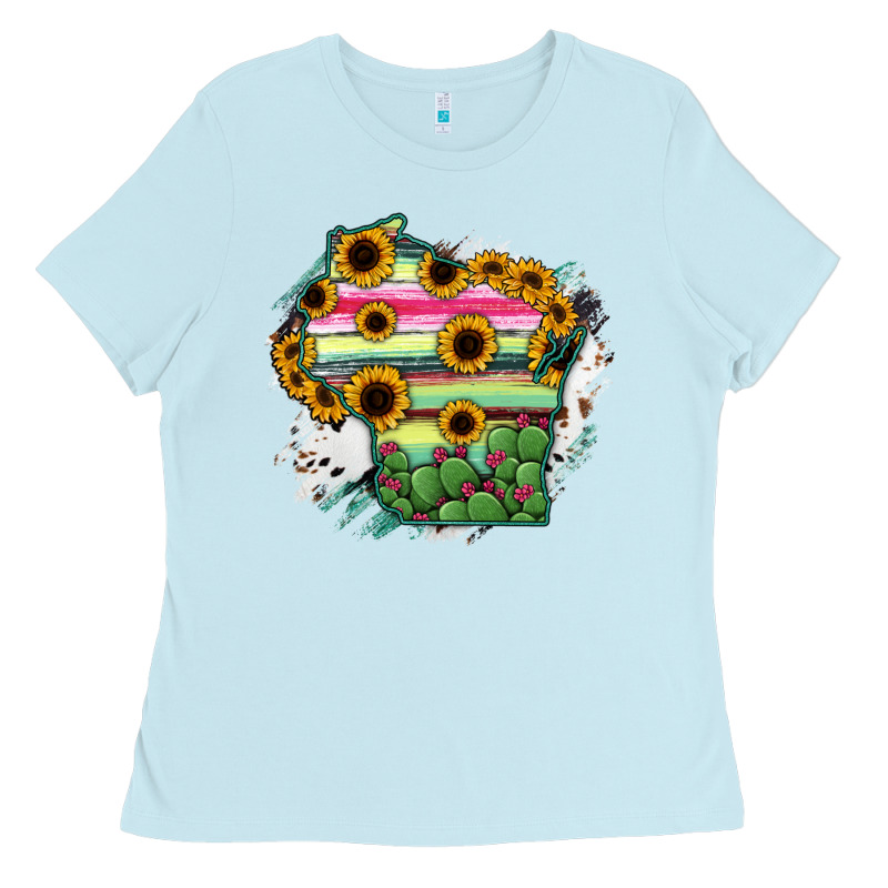 Wisconsin State Map Ladies Tee by RanaPortraitStore | Teevron