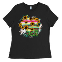 Black Wisconsin State Map Ladies Tee - RanaPortraitStore