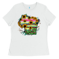 White Wisconsin State Map Ladies Tee - RanaPortraitStore