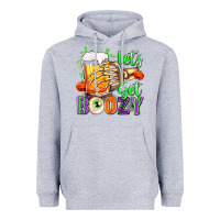 Heather Grey Lets Get Boozy Heavyweight Hoodie - texasbilliewilder