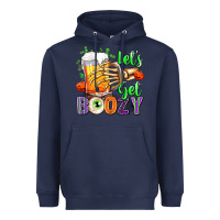 Navy Lets Get Boozy Heavyweight Hoodie - texasbilliewilder
