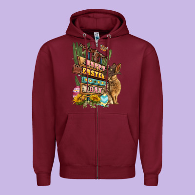Easter Day Rodeo Zipper Hoodie Designed By Lillyallendesigns