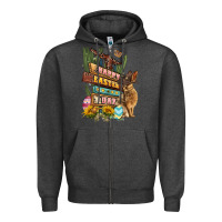 Charcoal Heather Easter Day rodeo Zipper Hoodie - LillyAllenDesigns