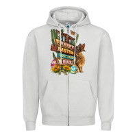 Dove Grey Easter Day rodeo Zipper Hoodie - LillyAllenDesigns