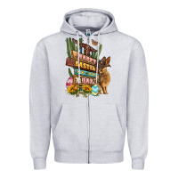 Heather Grey Easter Day rodeo Zipper Hoodie - LillyAllenDesigns