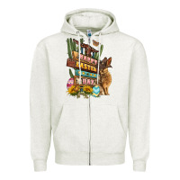 Oatmeal Heather Easter Day rodeo Zipper Hoodie - LillyAllenDesigns