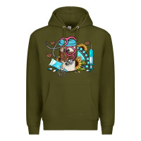 Army Green western sunflower gemstone nurse Premium Hoodie - JahusDesignShop