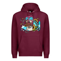 Burgundy western sunflower gemstone nurse Premium Hoodie - JahusDesignShop