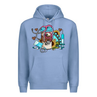Colony Blue western sunflower gemstone nurse Premium Hoodie - JahusDesignShop