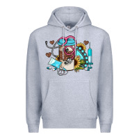 Heather Grey western sunflower gemstone nurse Premium Hoodie - JahusDesignShop